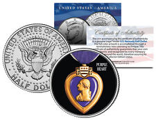 PURPLE HEART MEDAL Colorized JFK Kennedy Half Dollar Coin Collectible MILITARY picture