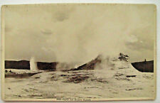 YELLOWSTONE PARK GEYSER PHOTO HAYNES 1890S VINTAGE picture