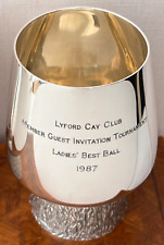 Lyford Cay Club Member Guest Invitation 1987 Regent Plate By Garrard Trophy Cup picture