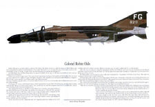 Robin Olds, Autographed F-4, Phantom artwork, Vietnam, Artist Ernie Boyette picture