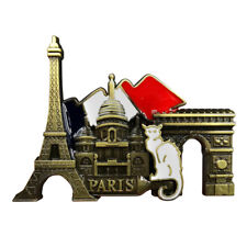 Retro Paris Metal Fridge Magnets Paris 3D Souvenir Fridge Magnets picture