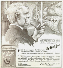 1916 Velvet Tobacco Liggett and Myers Aged Two Years Natural Flavor Print Ad 117 picture