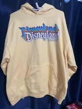 Disney Parks Retro Disneyland Resort Hoodie Unisex XL Yellow Pullover Sweater picture