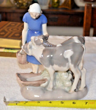 Vintage Bing & Grondahl B&G A. Locher 2270 Girl w/Cows Calves Figurine- Pristine picture