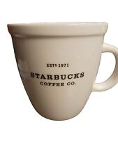 Vintage 2001 Starbucks Coffee Co. Est 1971 Large White Coffee Mug Cup Tea. picture