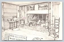 VINTAGE c1986 Postcard: Kitchen Of Fenno House, Old Sturbridge Village, MA - 14c picture