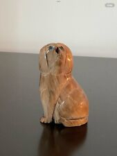Cute Handmade 3 Inch Dog Hand Carved from Water Buffalo Horn picture