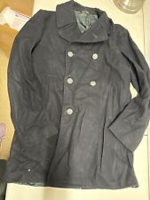 U.S. Military Enlisted Man's Black 100 o/o Wool Overcoat Sz.40R picture