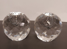 Pair of Vintage Tiffany & Co. Faceted Round Ball Taper Candle Holders picture
