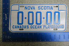 Nova Scotia License Plate Sample 1972 Base Canada Tag NS  0-00-00   (KC) picture