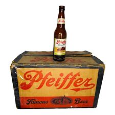 Vintage Case of 24 Pfeiffer Famous Beer Bottles G. Heileman Brewing LaCrosse WI picture