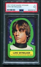 1977 Star Wars Sticker 1st Series #1 LUKE SKYWALKER PSA 7 NM x picture
