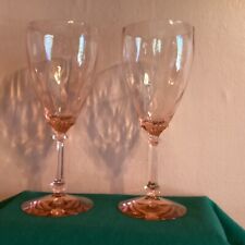 Beautiful Pink Crystal Goblets 1930s picture