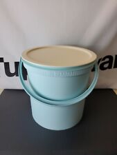  Tupperware Round XLarge Jumbo  Bucket /Container 14.5L Vintage Collection Blue. picture