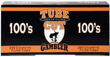 Gambler Tube Cut Orange Regular 100MM 100s Cigarette Tubes 5 Boxes (1000 Tubes) picture