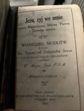 VTG Antique Catholic Polish Prayer Book JEZU ZYJ WE MNIE 1929 Jesus Lives in Me picture