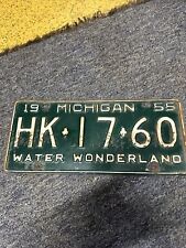 1955 michigan license plate Hk 17 60 picture
