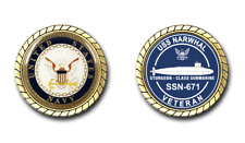 USS Narwhal SSN-671 Silhouette Veteran Challenge Coin picture