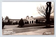Postcard RPPC California Calistoga CA High School 1940s EKC Zan Stark 1161 picture