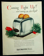 1945 Toastmaster Toaster Vintage art print ad Flexible Timer picture