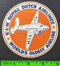 Vintage KLM Royal Dutch Airlines Airplane Luggage Label picture