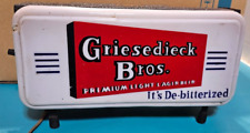 VINTAGE GRIESEDIECK BROS. LIGHTED BEER BAR TOP SIGN “IT’S DE-BITTERIZED” picture