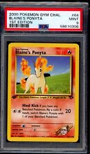 PSA 9 Blaine's Ponyta 1st Edition 2000 Pokemon Card 64/132 Gym Challenge picture