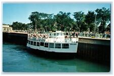 c1960 The Soo Locks Cruise Boat Holiday Park Sault Ste. Marie Michigan Postcard picture