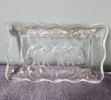 Vintage Indiana Glass Tiara The Last Supper Trinket Dish Clear Embossed Glass 6