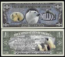  LOT OF 500 Bills - Polar Bear Million Dollar Novelty Bill with facts picture