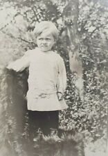 c.1900's Light Eyes Toddler Tree Nature Antique RPPC 1910's picture