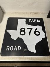 Authentic Retired Texas Farm Road 876 Highway Street Sign picture