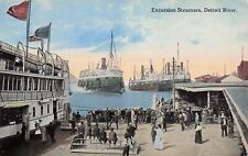 Detroit MI Michigan Harbor Steamers to Howell Florence V. Euler Vtg Postcard E18 picture