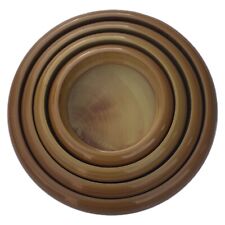 Set of 4 Japanese Wooden Nesting bowls - Gloss Lacquer Finish picture