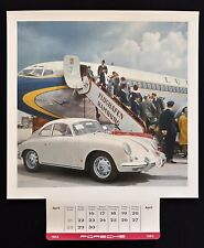 1962 PORSCHE 356B Coupe Roadster Orig Factory Calendar Photo Poster Flughaven picture