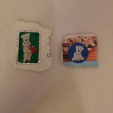 Lot Of 2 Pillsbury Stickers 1 Square 1 Circle Blue Green Vintage Crafts Planner picture