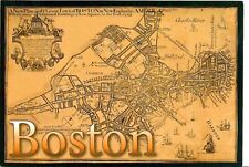 NEW Postcard Boston Map 4x6 Massachusetts Postcrossing Unposted  picture