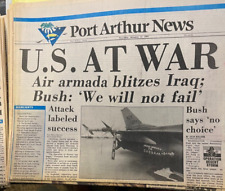 Historical Newspapers 1991 Iraq War - Port Arthur News - Set of 16 Editions picture
