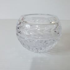 Vintage Faberge Clear Lead Crystal Bowl Cup Vase Small Marked Signed  picture