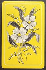 Flowers Vintage Single Swap Playing Card Blank Back picture