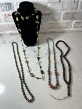 Lot Of Prayer Beads Spiritual Healing Natural Jasper Serpentine Necklace Vintage picture