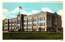 Evansville IN Reitz Memorial High School Street View White Border Postcard picture