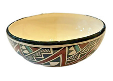 Vintage Acoma New Mexico Pueblo Pottery Bowl Signed Sarracino picture
