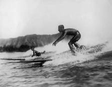 Young surfers at the coast of Waikiki Hawaii 1935 Old Historic Photo picture
