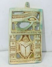 RARE ANCIENT EGYPTIAN ANTIQUE Scarab Horus Eye Protection Amulet 1874-1765 BC picture