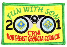 2001 Fun with Son Northeast Georgia Council Patch GA Boy Scouts BSA Binoculars picture