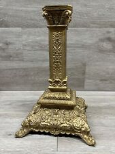 Antique Art Deco Iron/Bronze Lamp Base Heavy Victorian Ornate Gold 12” English picture