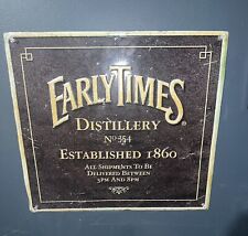Early Times Whiskey Embossed Vintage Authentic Metal Sign picture