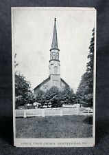 Christ Union Church Shoenersville PA Antique Vintage Postcard PC View DB picture