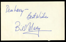 Bill Macy (d2019) signed autograph auto 3x5 index card Actor Maude R375 picture